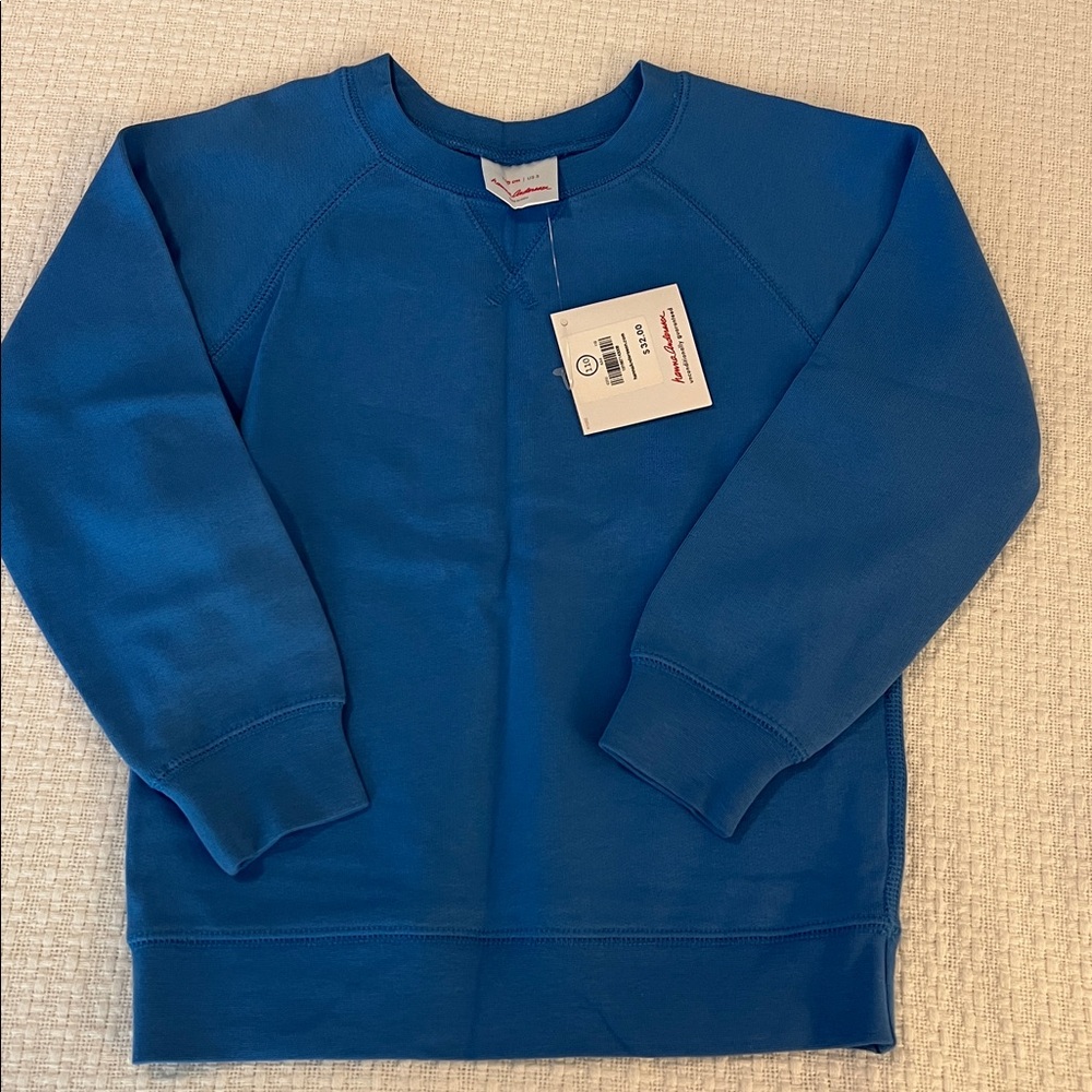 BNWT Hanna Andersson Vibrant Blue Crewneck Top Size 5